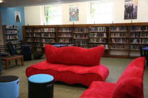 teen room furniture purchased by the brookline library foundation