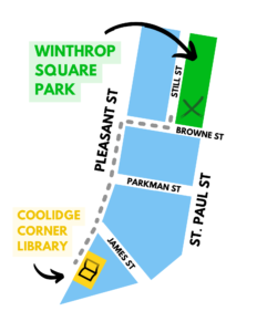 Map to Winthrop Square Park