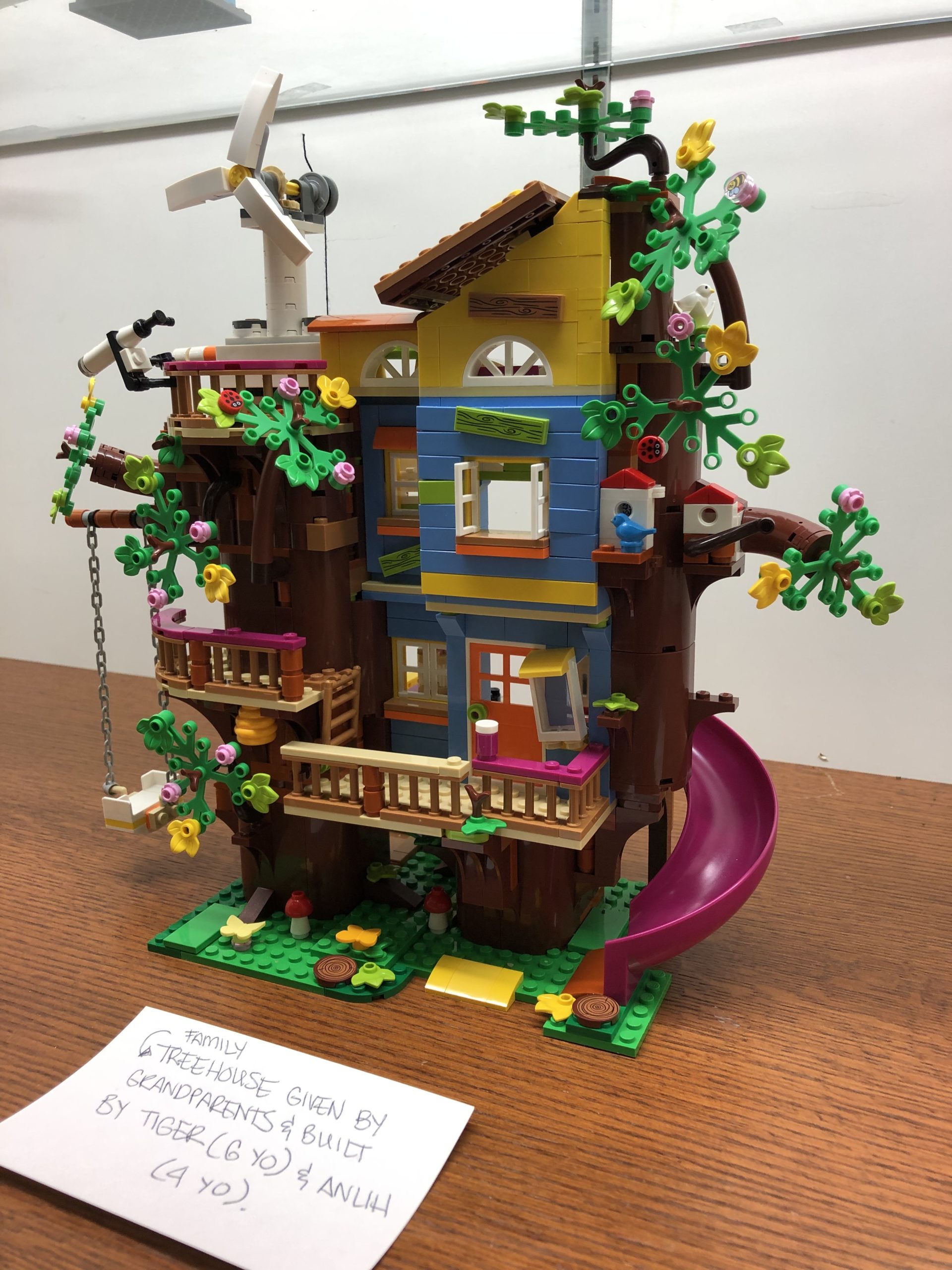 Close-up of LEGO treehouse