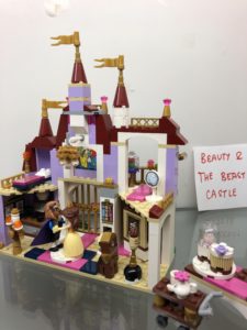 LEGO sculpture of Beauty and the Beast Castle