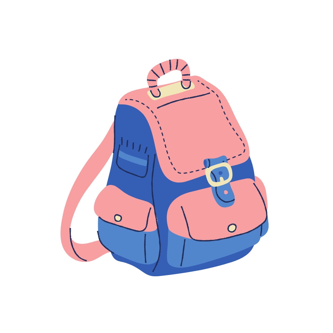 Pink and purple backpack