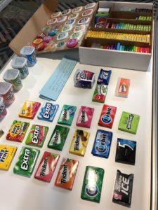 Display of bubblegum container collection