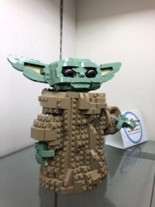 Yoda made out of LEGOs
