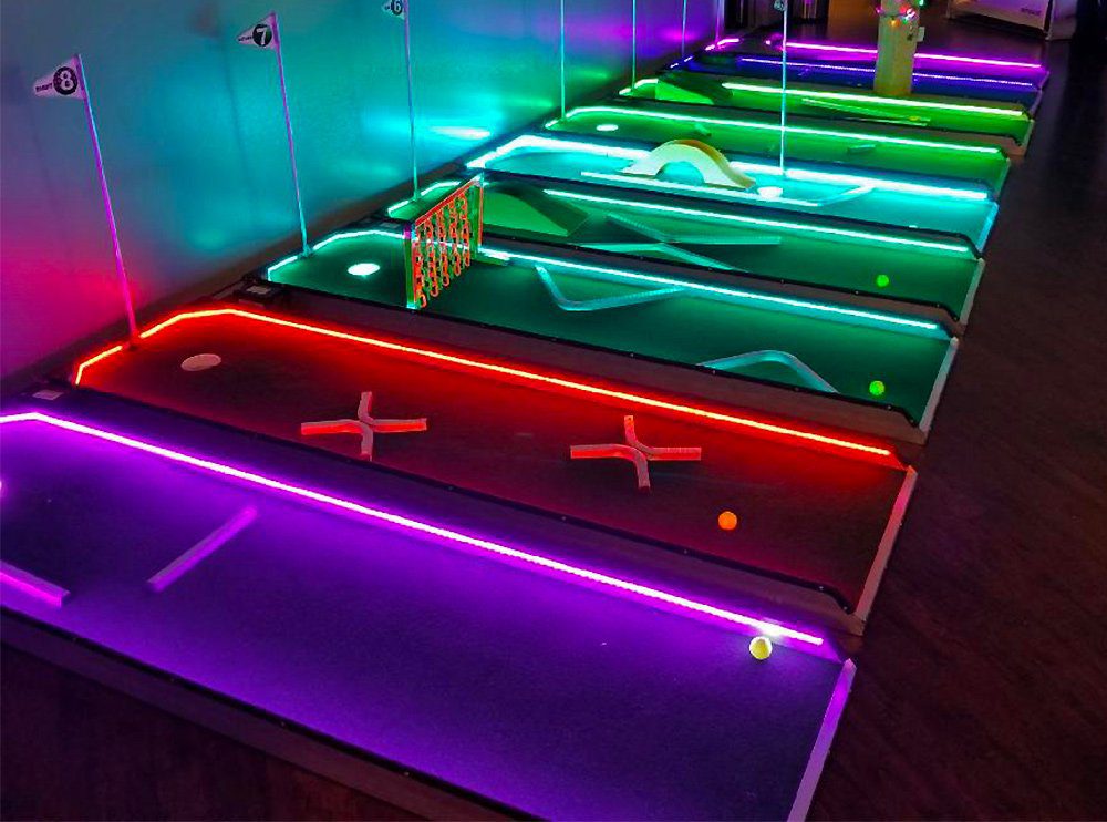 LED Mini Golf with One Up Games